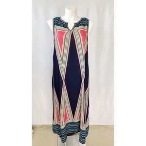 3/$30 Reflex Sleeveless Geometric Print Maxi Dress